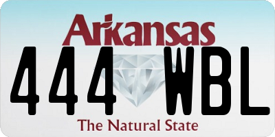 AR license plate 444WBL