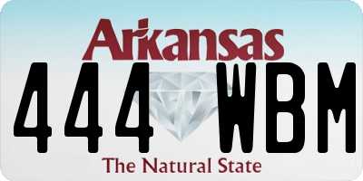 AR license plate 444WBM
