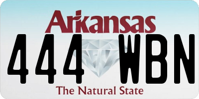 AR license plate 444WBN