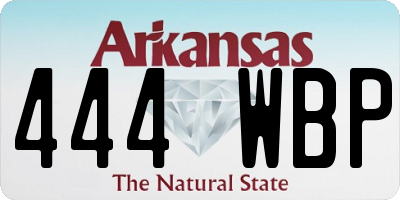 AR license plate 444WBP