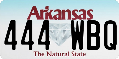 AR license plate 444WBQ