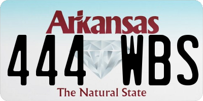 AR license plate 444WBS