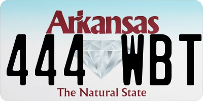 AR license plate 444WBT