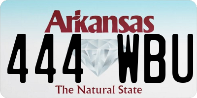AR license plate 444WBU