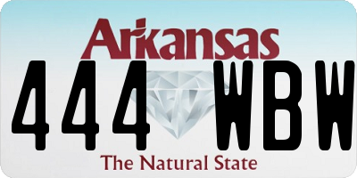 AR license plate 444WBW
