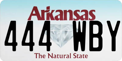 AR license plate 444WBY