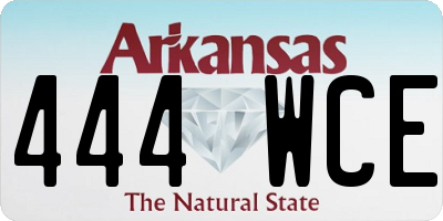 AR license plate 444WCE