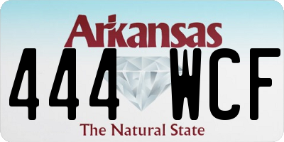 AR license plate 444WCF