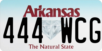 AR license plate 444WCG