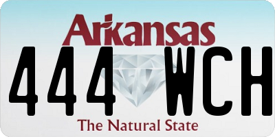 AR license plate 444WCH