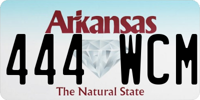 AR license plate 444WCM