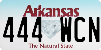 AR license plate 444WCN