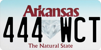 AR license plate 444WCT