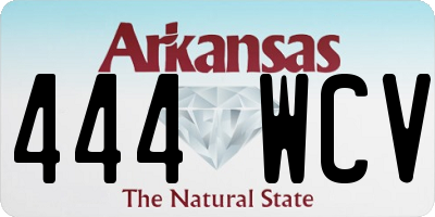 AR license plate 444WCV