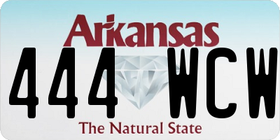 AR license plate 444WCW