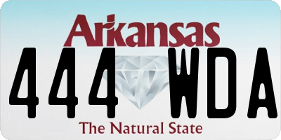 AR license plate 444WDA