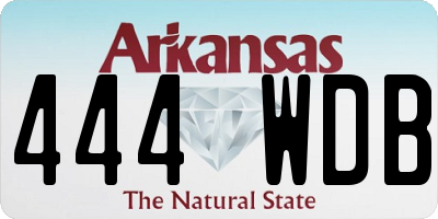 AR license plate 444WDB