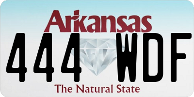 AR license plate 444WDF