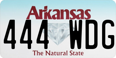 AR license plate 444WDG