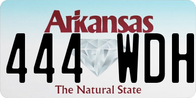 AR license plate 444WDH