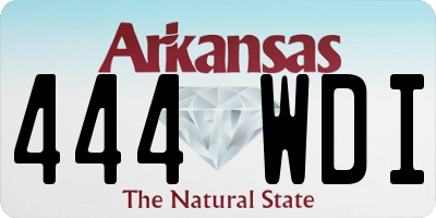 AR license plate 444WDI
