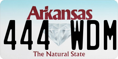 AR license plate 444WDM