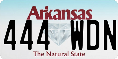 AR license plate 444WDN