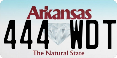 AR license plate 444WDT