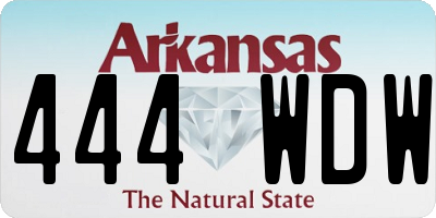 AR license plate 444WDW