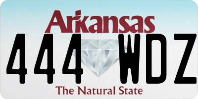 AR license plate 444WDZ
