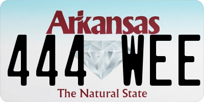 AR license plate 444WEE