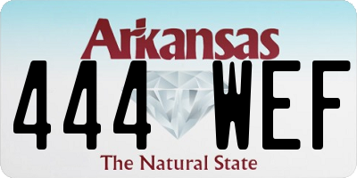 AR license plate 444WEF