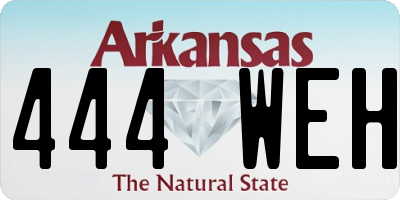 AR license plate 444WEH