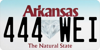 AR license plate 444WEI