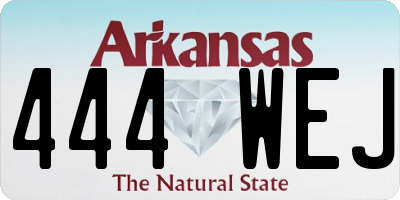 AR license plate 444WEJ
