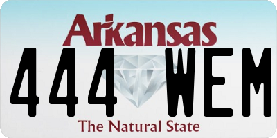 AR license plate 444WEM