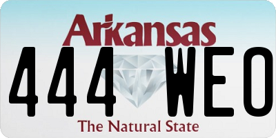 AR license plate 444WEO