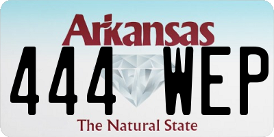AR license plate 444WEP