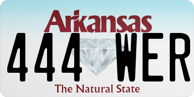 AR license plate 444WER