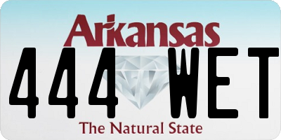 AR license plate 444WET