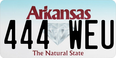 AR license plate 444WEU