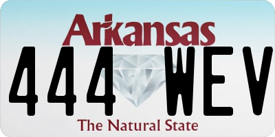 AR license plate 444WEV