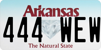AR license plate 444WEW