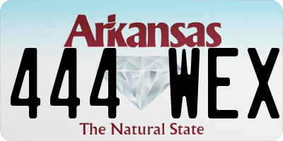 AR license plate 444WEX
