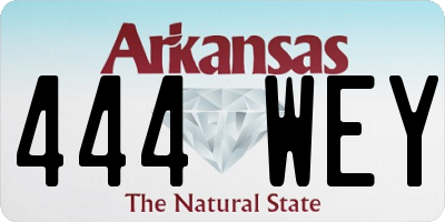 AR license plate 444WEY