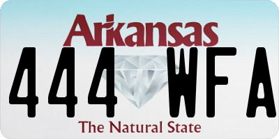 AR license plate 444WFA