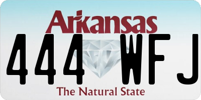 AR license plate 444WFJ