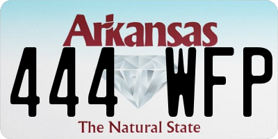AR license plate 444WFP