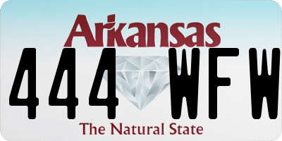 AR license plate 444WFW