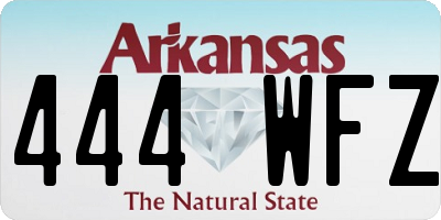 AR license plate 444WFZ